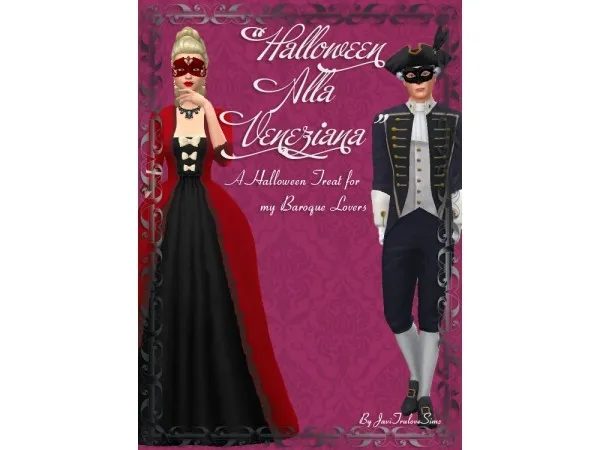 Maxis Match Halloween Alla Veneziana Simblreen 2018 by javitrulovesims - The Sims 4 Custom Content