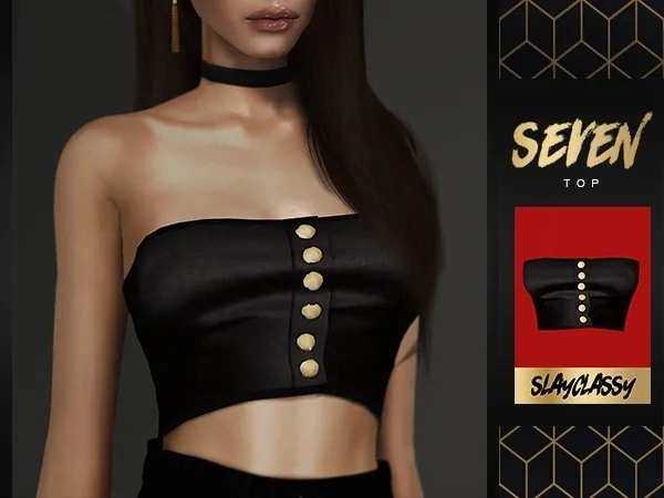 Alpha SlayCLassy Seven Top by slayclassy - The Sims 4 Custom Content
