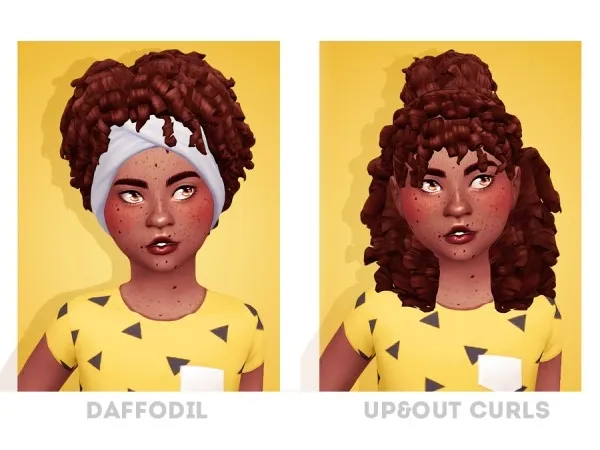 Maxis Match CURLY HAIR CONVERSION kids version sims by simsfinds - The Sims 4 Custom Content