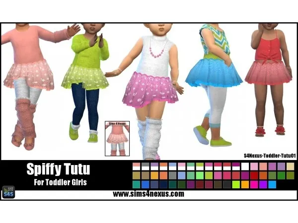 Alpha Spiffy Tutu For Toddler Girls by simsfinds - The Sims 4 Custom Content