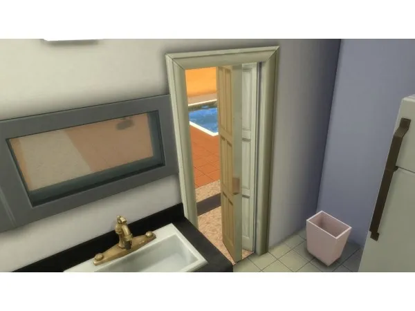 Maxis Match Functional bifold door by simsfinds - The Sims 4 Custom Content