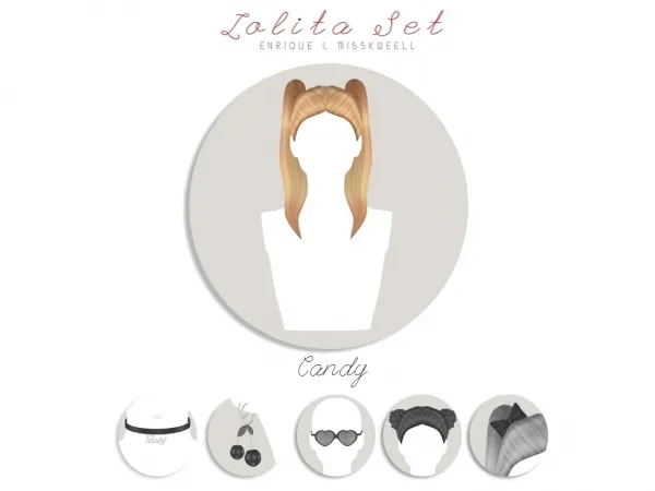 Maxis Match [EnriqueS4] Candy Hairstyle by enriques4 - The Sims 4 Custom Content