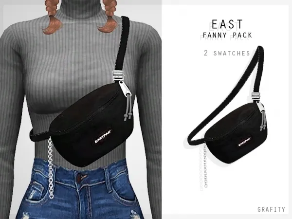 Alpha East Fanny Pack by grafity-cc - The Sims 4 Custom Content