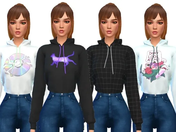 Maxis Match Tumblr Themed Hoodies Mesh Needed - The Sims 4 Custom Content