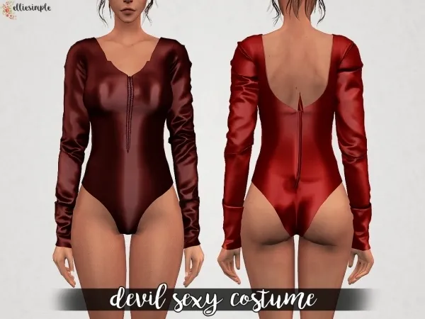 Alpha Elliesimple Devil Sexy Costume - The Sims 4 Custom Content