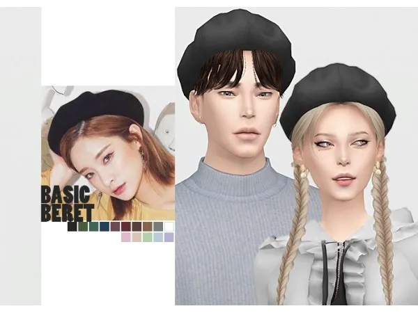 Maxis Match Basic Beret by simsfinds - The Sims 4 Custom Content