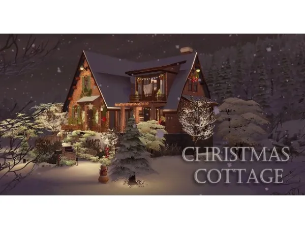 Mix Christmas Cottage sims3 by simsfinds - The Sims 4 Custom Content