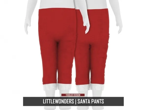Alpha LITTLEWONDERS SANTA PANTS by redheadsims - The Sims 4 custom content