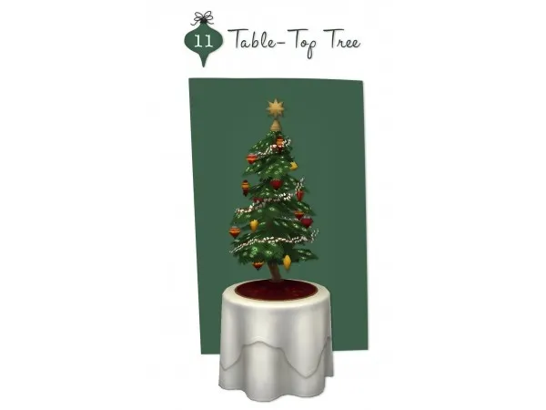 Maxis Match Day 11 Table Top Tree by linzlu - The Sims 4 Custom Content