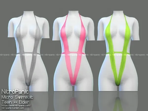 Alpha Micro Swimsuit - The Sims 4 Custom Content