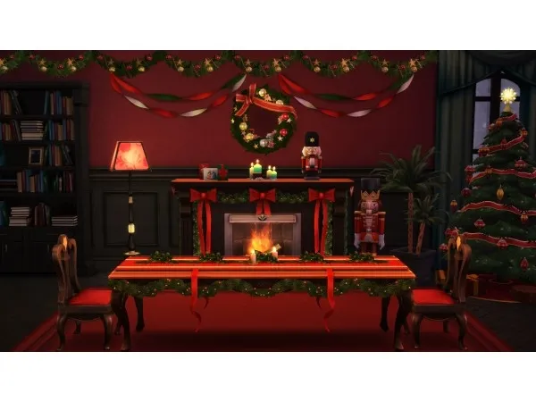Maxis Match Holiday Celebration Pack Dining Table Additional Recolours by simsi45 - The Sims 4 Custom Content