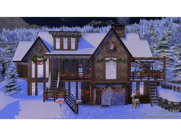 Maxis Match Christmas Flowers Cottage by frauengel - The Sims 4 Custom Content