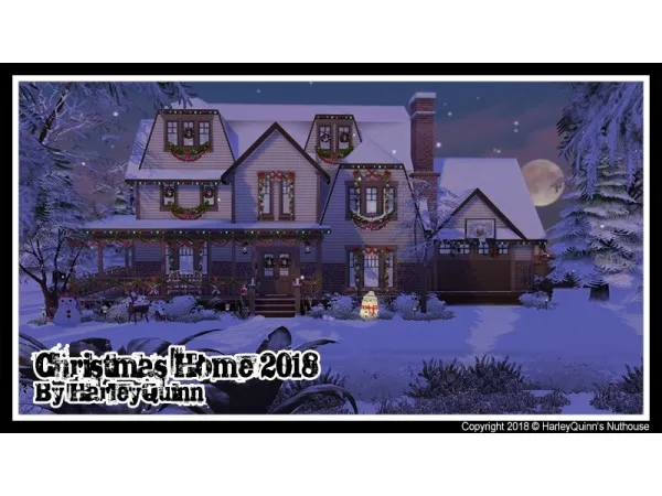 Alpha Christmas Home 2018 by harleyquinn - The Sims 4 Custom Content