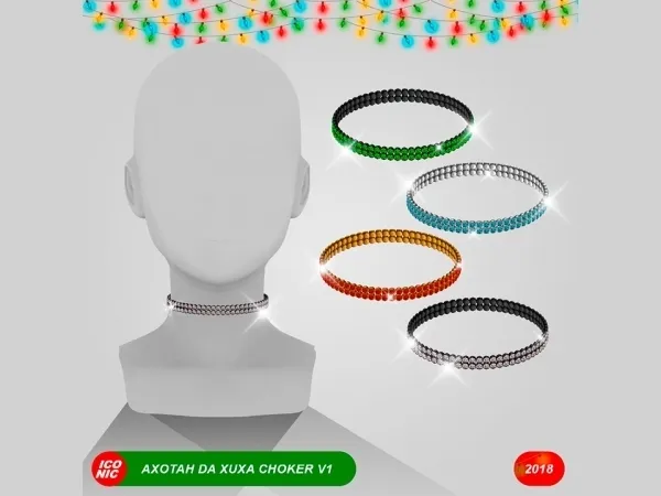 Alpha Axotah Da Xuxa V1 (Choker) by iconic - The Sims 4 Custom Content
