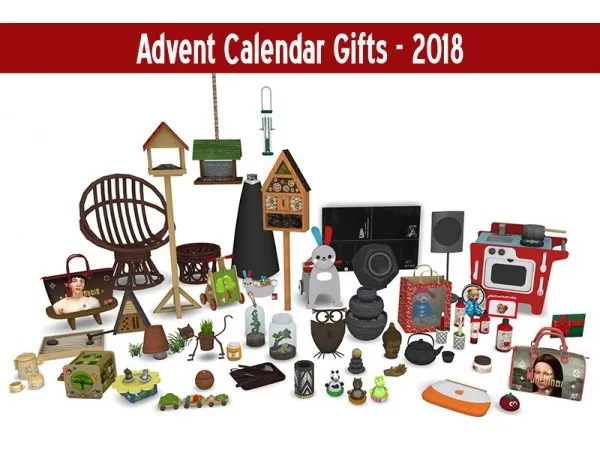 Maxis Match Special 2018 Advent Calendar Gifts 1 by simsfinds - The Sims 4 Custom Content