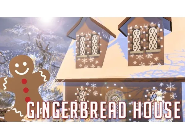 Alpha Gingerbread House by simsfinds - The Sims 4 Custom Content