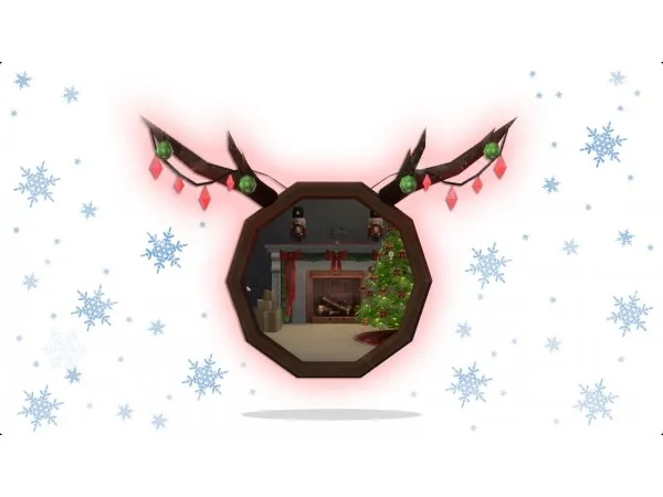 Maxis Match Xmas mirror simmer by simsfinds - The Sims 4 Custom Content
