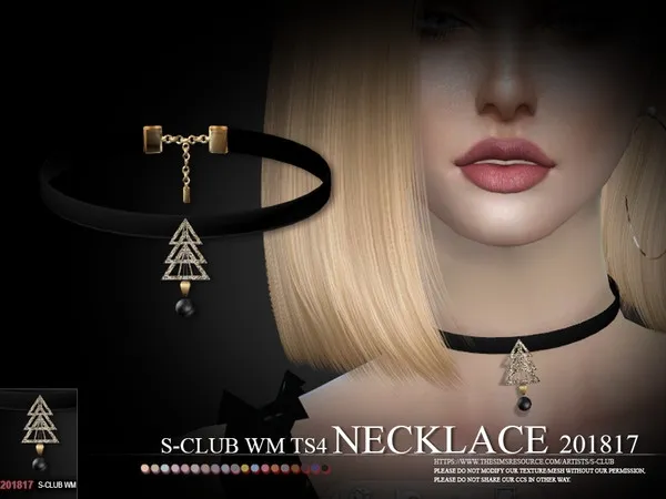 Alpha S Club WM Necklace F 201817 by thesimsresource - The Sims 4 Custom Content