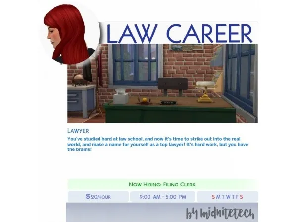 Mix LAWYER CAREER by simsfinds - The Sims 4 Custom Content