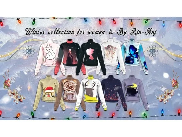 Alpha Winter collection for women anj by simsfinds - The Sims 4 Custom Content