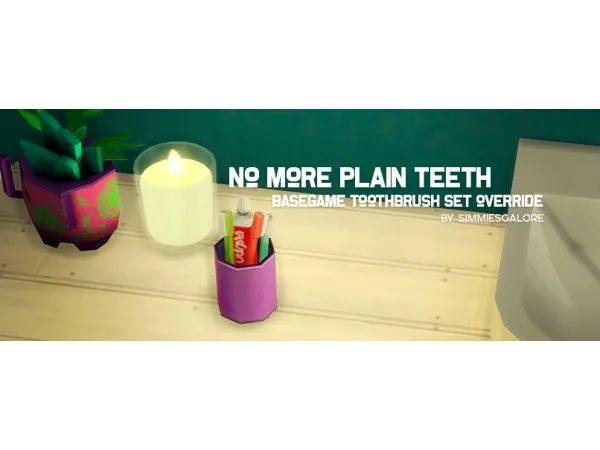 Maxis Match Toothbrush override by simsfinds - The Sims 4 Custom Content