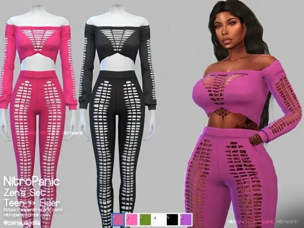 Alpha Zen Set Bottom by nitropanic - The Sims 4 Custom Content