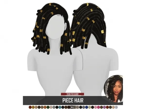 Alpha PIECE HAIR - The Sims 4 Custom Content