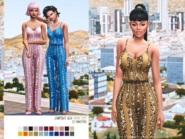 Maxis Match [helgatisha] Jumpsuit NEW YEAR pack by simsfinds - The Sims 4 Custom Content