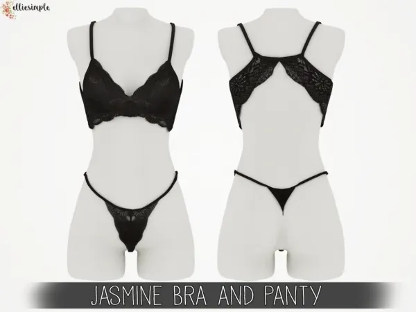 Alpha Elliesimple Jasmine Bra and Panty by elliesimple - The Sims 4 Custom Content