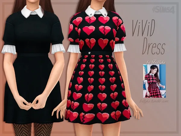Alpha Trillyke ViViD Dress by thesimsresource - The Sims 4 Custom Content