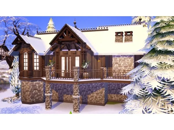 Alpha Lake house by simsfinds - The Sims 4 Custom Content