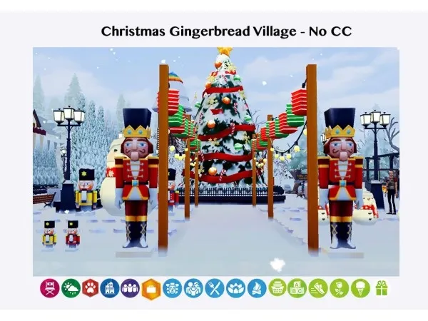Alpha Christmas Gingerbread Village by simsfinds - The Sims 4 Custom Content