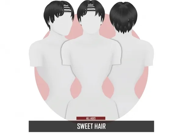 Alpha SWEET HAIR MALE ADULT by redheadsims - The Sims 4 Custom Content