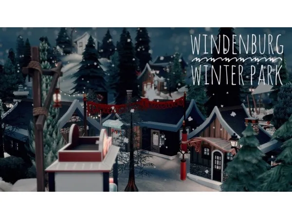 Maxis Match Windenburg Winter Park s by simsfinds - The Sims 4 Custom Content
