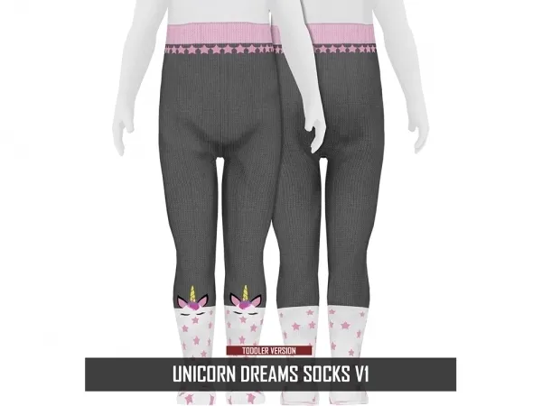 Alpha UNICORN DREAMS SOCKS V1 by redheadsims - The Sims 4 Custom Content