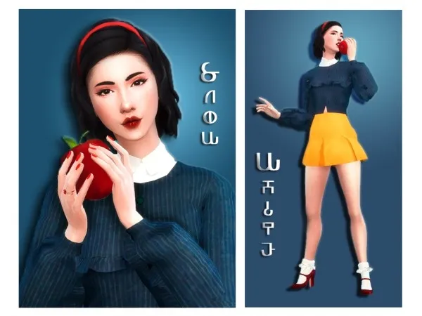 Alpha Sim download Snow White by raufinarius - The Sims 4 Custom Content