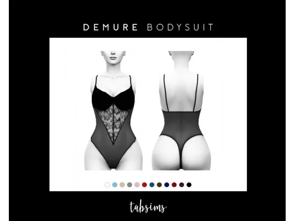 Alpha Demure Bodysuit by simsfinds - The Sims 4 Custom Content