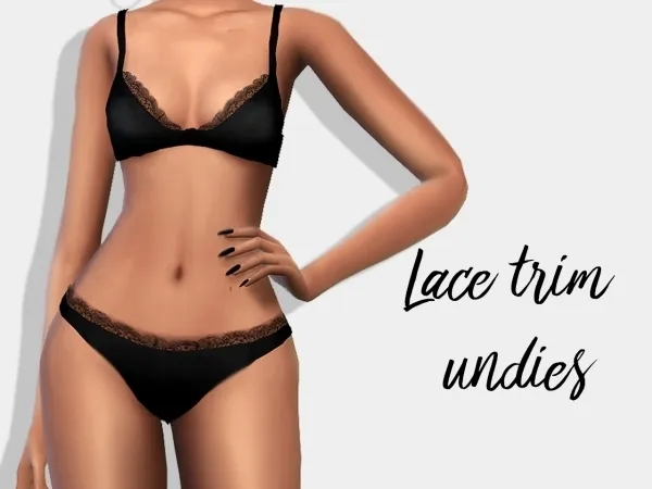 Alpha Lace Trim Undies by lynxsimz - The Sims 4 Custom Content