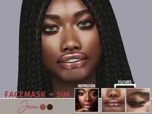 Alpha JESSICA FACEMASK AND SIM - The Sims 4 Custom Content