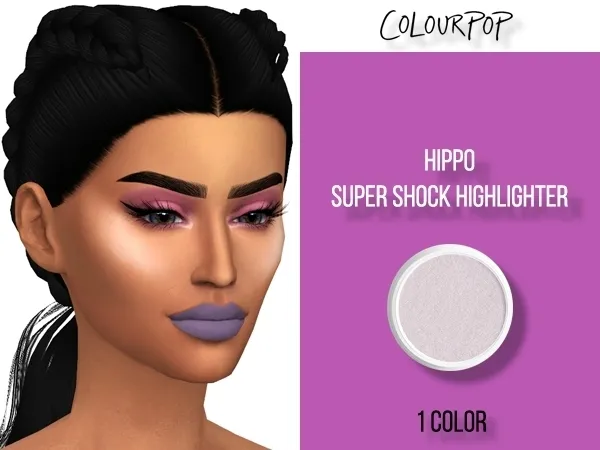 Alpha COLOURPOP Hippo Highlighter by fifthscreations - The Sims 4 Custom Content