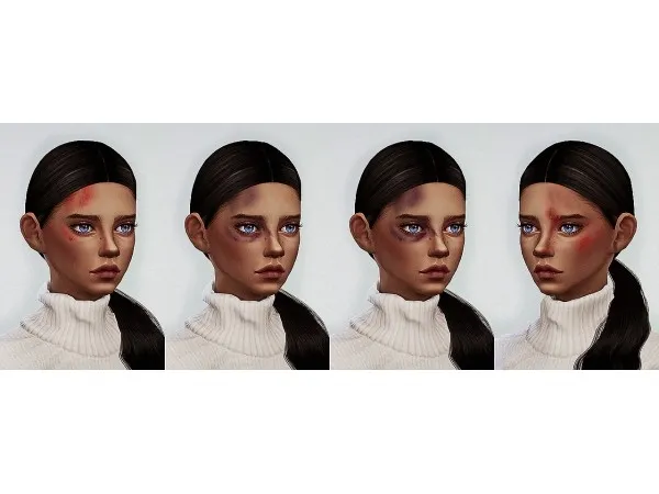 Alpha Bruises by simsfinds - The Sims 4 Custom Content