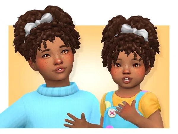 Maxis Match TRISHA TRESSES Toddler and Child Conversion by simsfinds - The Sims 4 Custom Content