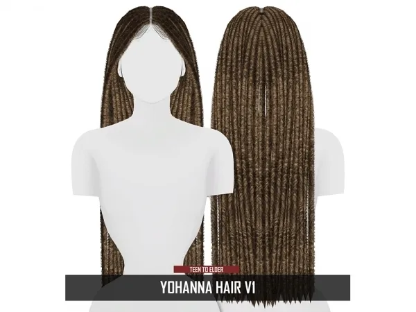 Alpha YOHANNA HAIR V1 by redheadsims - The Sims 4 custom content