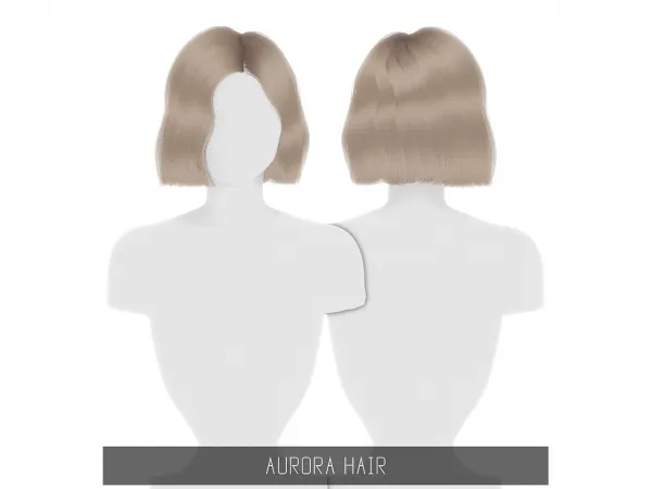 Alpha AURORA HAIR by simsfinds - The Sims 4 Custom Content