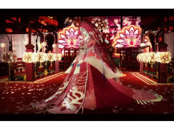 Maxis Match Chinese style wedding clothes by simsfinds - The Sims 4 Custom Content