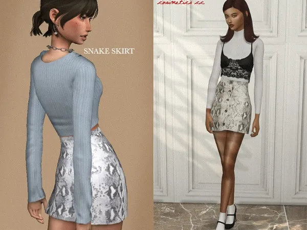 Alpha snake skirt - The Sims 4 Custom Content