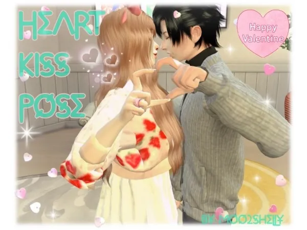 Alpha HEART KISS POSE by simsfinds - The Sims 4 Custom Content
