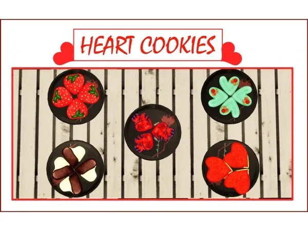 Heart Cookies by simsfinds - The Sims 3 Custom Content