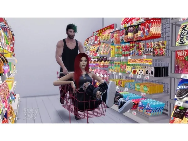 Alpha Fun shopping poses by simsfinds - The Sims 4 Custom Content