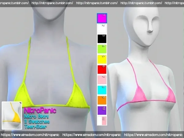 Alpha Micro Bikini by nitropanic - The Sims 4 Custom Content